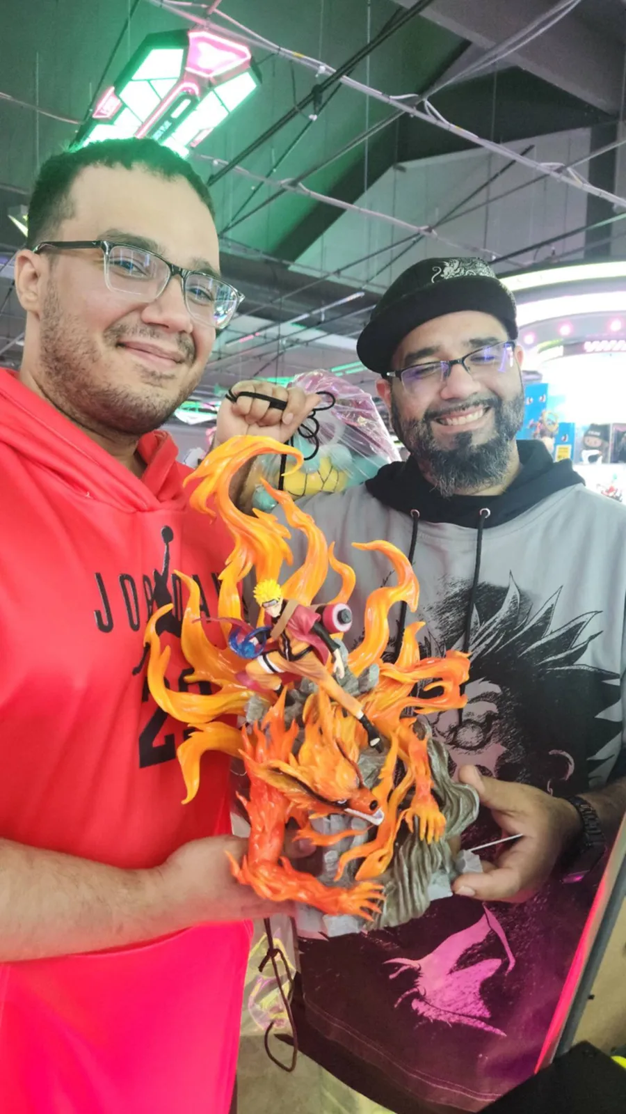 Winner holding a collectible figure