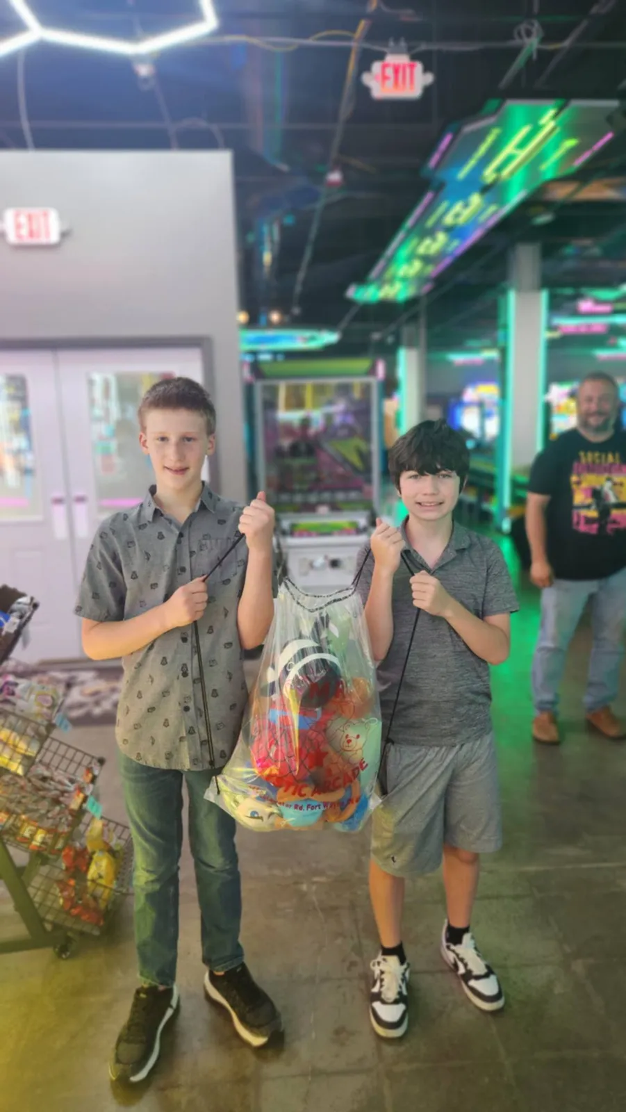 Kids with prize hauls
