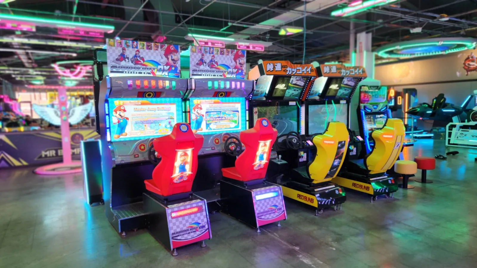 Racing simulators row