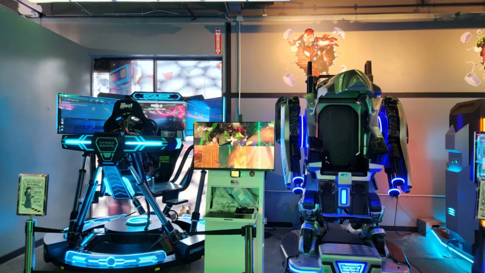 VR mech ride simulators